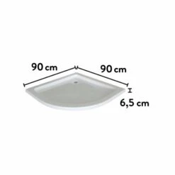 Baliv Duschwanne DW-90.10 R Viertelkreis 90 Cm X 90 Cm -Dusch Raum 007874119278 VM01 150621 L