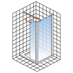 Schulte Walk-In Dusche Toura 80 X 200 Cm Mit Beweglichem Element 40 Cm -Dusch Raum 060991060762 2053 060762 5
