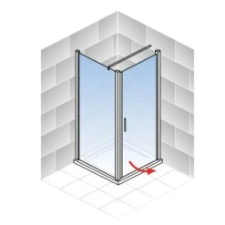 Schulte ExpressPlus Drehtür Seitenwand Mit Duschwanne AlexaStyle2.0 80 X 80 -Dusch Raum 060991064418 2053 064418 5