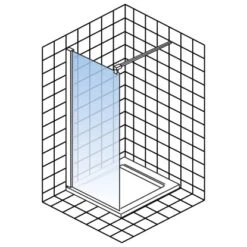 Schulte Alexa Style 2.0 Duschwand Walk In BlackStyle Atelier 1 Dekor 100 X 200cm -Dusch Raum 060991064753 2053 064753 5