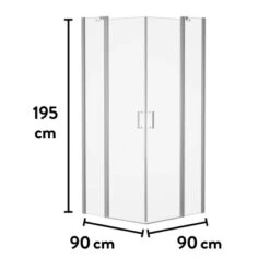 Baliv Duschkabine DUK-90.50E 90 Cm X 90 Cm Chrom -Dusch Raum 250312107799 VM01 190221 L