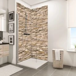 Schulte DecoDesign Duschrückwand Dekor Stein Verbl. Hell 255 X 100 Cm -Dusch Raum 32020 2053 4060991008757 7