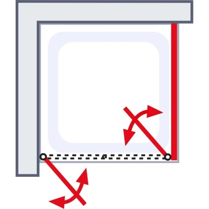 Schulte Set Pendeltür Und Seitenwand Sunny 80 Cm X 80 Cm X 180 Cm 3 Schulte Set Pendeltür Und Seitenwand Sunny 80 Cm X 80 Cm X 180 Cm – Bild 3
