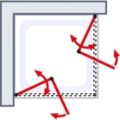Schulte Eckeinstieg Mit Drehfalttür Garant Echtglas Chrom-Optik 90 Cm X 90 Cm -Dusch Raum 32020 2053 4060991033902 6