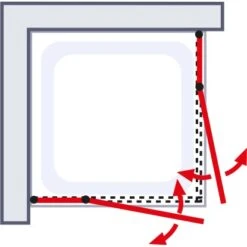 Schulte ExpressPlus Eckeinstieg 4-tlg. AlexaStyle2.0 Alunatur 80x80x192cm -Dusch Raum 32020 2053 4060991037672 6
