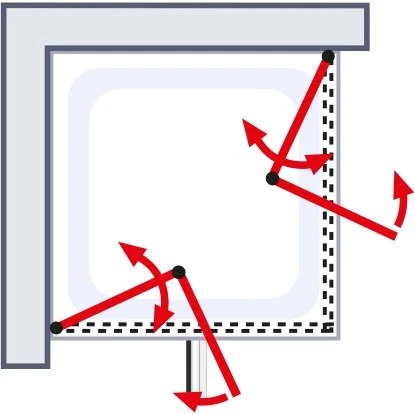 Schulte ExpressPlus Drehfalttür AlexaStyle2.0 Alunatur 90x90x192cm 6 Schulte ExpressPlus Drehfalttür AlexaStyle2.0 Alunatur 90x90x192cm – Bild 6