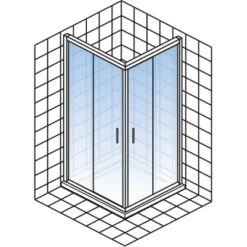 Schulte ExpressPlus Eckeinstieg 4-tlg. Kristall/Trend Chromoptik 90x90x185cm 9 Schulte ExpressPlus Eckeinstieg 4-tlg. Kristall/Trend Chromoptik 90x90x185cm -Dusch Raum 32020 2053 4060991038174 5