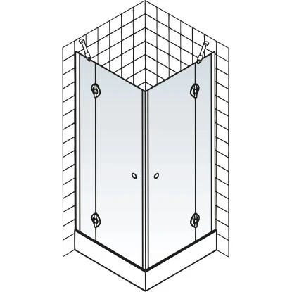 Schulte ExpressPlus Eckeinstieg 4-tlg. MasterClass Chromoptik 80x80x200cm 4 Schulte ExpressPlus Eckeinstieg 4-tlg. MasterClass Chromoptik 80x80x200cm – Bild 4