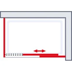 Schulte ExpressPlus Schiebetür MasterClass Mit Seitenwand Chromoptik 90x140cm -Dusch Raum 32020 2053 4060991038501 6