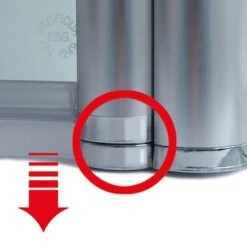 Schulte ExpressPlus Set Duschkabine Mit Drehtür Garant Mit Duschwanne 200x80 -Dusch Raum 3342 2053 HebSenk Profil 1 3