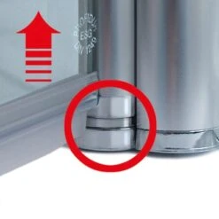 Schulte ExpressPlus Drehtür In Nische Garant Alu Natur Rechts 200x100cm -Dusch Raum 3342 2053 HebSenk Profil 2 9