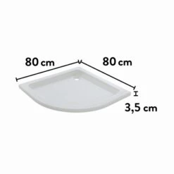 Baliv Duschwanne DT-4705 Viertelkreis 80 Cm X 80 Cm -Dusch Raum 4007874119308 VM01 150621