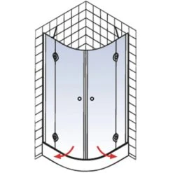 Schulte Runddusche Youngline Chromoptik Depoli Light 192 Cm X 90 Cm X 90 Cm. Rad -Dusch Raum 4037563122555 5