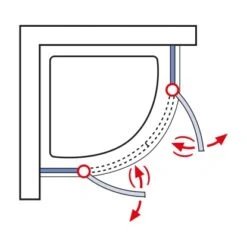 Schulte Runddusche Youngline Chromoptik Depoli Light 192 Cm X 90 Cm X 90 Cm. Rad -Dusch Raum 4037563122555 6