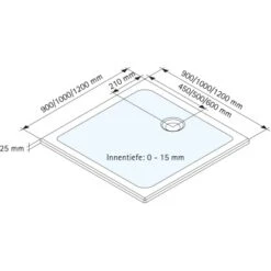 Schulte Duschwanne Quadrat Schulte-plan Alpinweiß 90 Cm X 90 Cm -Dusch Raum 4060991011382 2053 5