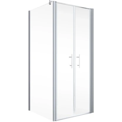 Schulte Pendeltür Alexa Style 2.0 Alu-Natur Glas Klar Hell 90x90x92 Cm 2 Schulte Pendeltür Alexa Style 2.0 Alu-Natur Glas Klar Hell 90x90x92 Cm – Bild 2