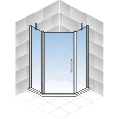 Schulte Fünfeckdusche Mit Drehtür Alexa Style 2.0 Chromoptik BxHxT 90x90x192 Cm 8 Schulte Fünfeckdusche Mit Drehtür Alexa Style 2.0 Chromoptik BxHxT 90x90x192 Cm -Dusch Raum 4060991019579 2053 04