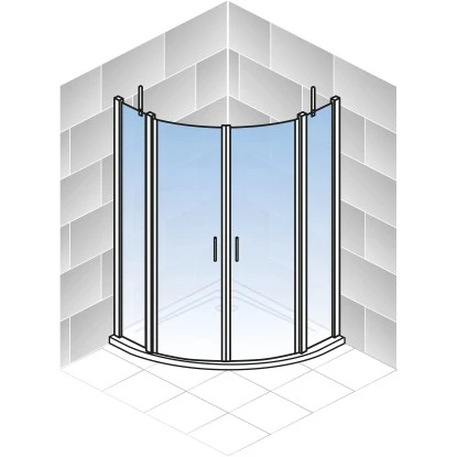 Schulte Runddusche Alexa Style 2.0 Echtglas 4-tlg. Alu-Natur 90 Cm X 90 Cm 3 Schulte Runddusche Alexa Style 2.0 Echtglas 4-tlg. Alu-Natur 90 Cm X 90 Cm – Bild 3