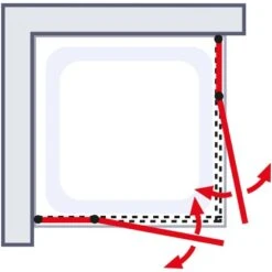 Schulte Eckeinstieg Mit Drehtür Alexa Style 2.0 Chromoptik BxHxT 90x90x192 Cm -Dusch Raum 4060991019890 2053 03