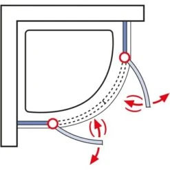 Schulte Runddusche Mit Drehtüren MasterClass BxTxH 80 X 80 X 200 Cm 7 Schulte Runddusche Mit Drehtüren MasterClass BxTxH 80 X 80 X 200 Cm -Dusch Raum 4060991028076 2053 03