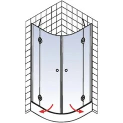 Schulte Runddusche Mit Drehtüren MasterClass BxTxH 80 X 80 X 200 Cm 8 Schulte Runddusche Mit Drehtüren MasterClass BxTxH 80 X 80 X 200 Cm -Dusch Raum 4060991028076 2053 04