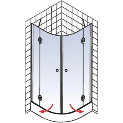 Schulte Runddusche Mit Drehtüren MasterClass BxTxH 80 X 80 X 200 Cm 4 Schulte Runddusche Mit Drehtüren MasterClass BxTxH 80 X 80 X 200 Cm – Bild 4