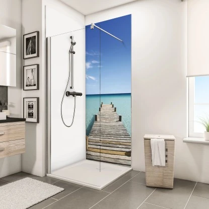 Schulte ExpressPlus Duschrückwand DecoDesign Foto Steg Malediven 210 X 90 Cm 3 Schulte ExpressPlus Duschrückwand DecoDesign Foto Steg Malediven 210 X 90 Cm – Bild 3