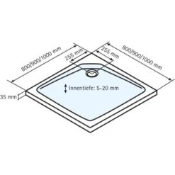 Schulte ExpressPlus Duschwanne Quadrat Extraflach Alpinweiß 80 X 80 Cm 8 Schulte ExpressPlus Duschwanne Quadrat Extraflach Alpinweiß 80 X 80 Cm -Dusch Raum 4060991037023 2053 5