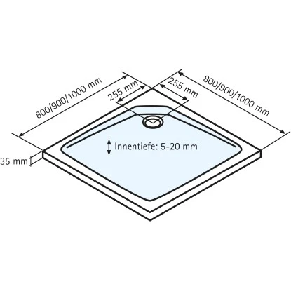 Schulte ExpressPlus Duschwanne Quadrat Extraflach Alpinweiß 80 X 80 Cm 4 Schulte ExpressPlus Duschwanne Quadrat Extraflach Alpinweiß 80 X 80 Cm – Bild 4