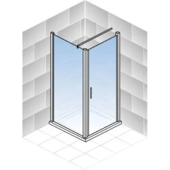 Schulte ExpressPlus Drehtür Seitenwand AlexaStyle2.0Dekor Liane 80cm -Dusch Raum 4060991037535 2053 5