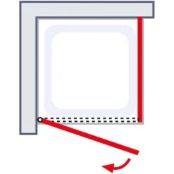 Schulte Drehtür Davita Inkl. Seitenwand Mit Stabgriff Echtglas Chrom -Dusch Raum 4060991044861 2053 4