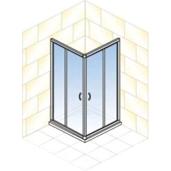 Schulte ExpressPlus Eckeinstieg Sunny Sicherheitsglas Chromoptik 190x80cm -Dusch Raum 4060991050411 2053 5
