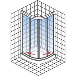 Schulte Runddusche II Kristall/Trend Aluminiumprofilen BxTxH 80 X 80 X 185 Cm 8 Schulte Runddusche II Kristall/Trend Aluminiumprofilen BxTxH 80 X 80 X 185 Cm -Dusch Raum 4060991051180 2053 04