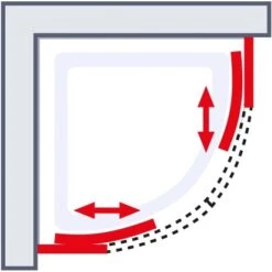 Schulte ExpressPlus Runddusche Sunny Sicherheitsglas Chromoptik 190x90x90cm -Dusch Raum 4060991051197 2053 6
