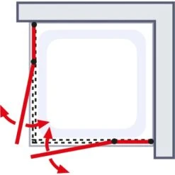 Schulte Eckeinstieg 4-tlg. Alexa Style 2.0 Alu-Natur Depoli Light 90x90x192 Cm -Dusch Raum 4060991051203 2053 6