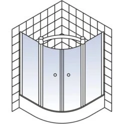 Schulte ExpressPlus Runddusche Garant Mit Duschwanne Alu Natur 200x90x90cm -Dusch Raum 4060991055966 2053 5