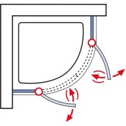 Schulte ExpressPlus Runddusche Garant Mit Duschwanne Alu Natur 200x90x90cm -Dusch Raum 4060991055966 2053 6
