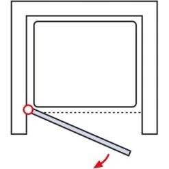 Schulte ExpressPlus Drehtür In Nische Garant Chromoptik Links 200x80cm -Dusch Raum 4060991056109 2053 6