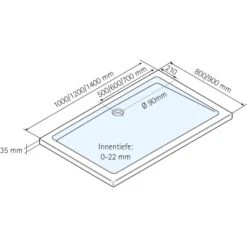 Schulte ExpressPlus Duschwanne Eckig Extra-flach Mineralguss Asym. 90 X 140 Cm 7 Schulte ExpressPlus Duschwanne Eckig Extra-flach Mineralguss Asym. 90 X 140 Cm -Dusch Raum 4060991056444 2053 3