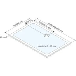 Schulte ExpressPlus Duschwanne Schulte Plan Eckig Mineralguss 90x140cm -Dusch Raum 4060991056536 2053 3