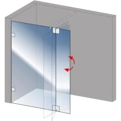 Schulte Alexa Style 2.0 Duschwand Walk In Loft 2-tlg BlackStyle 120 X 30 X 200cm -Dusch Raum 4060991056741 2053 7