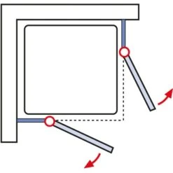 Schulte ExpressPlus Set Eckeinstieg Kristall/Trend Mit Duschwanne 185x80cm -Dusch Raum 4060991056970 2053 6