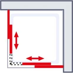 Schulte Eckeinstieg 4-teilig Sunny 80 Cm - 90 Cm X 180 Cm Silber -Dusch Raum 4060991057809 2053 6