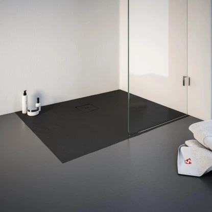 Schulte Duschwanne Mineralguss Mit Steinstruktur 800 X 1000 Mm Anthrazit 2 Schulte Duschwanne Mineralguss Mit Steinstruktur 800 X 1000 Mm Anthrazit – Bild 2