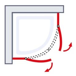 Schulte ExpressPlus Runddusche AlexaStyle2.0 90 X90 X 192 Cm Mit Radius: 550 Mm -Dusch Raum 4060991064067 2053 7 6