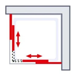 Schulte Eckeinstieg Mit Schiebetüren Sunny 180 Cm X 75-90 Cm Schwarz Klarglas -Dusch Raum 4060991070167 2053 AI 02
