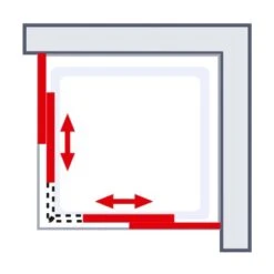 Schulte Eckeinstieg Mit Schiebetüren Sunny 180 Cm X 75-90 Cm Silber Glasdekor -Dusch Raum 4060991070211 2053 AI 02