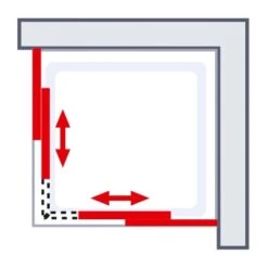Schulte Eckeinstieg Mit Schiebetüren Sunny 180 Cm X 75-90 Cm Silber Klarglas -Dusch Raum 4060991070228 2053 AI 02