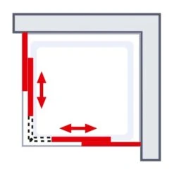 Schulte Eckeinstieg Mit Schiebetüren Sunny 180 Cm X 75-90 Cm Weiß Glasdekor -Dusch Raum 4060991070501 2053 AI 02