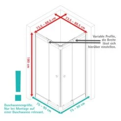 Schulte Eckeinstieg Mit Schiebetüren Sunny 180 Cm X 75-90 Cm Weiß Glasdekor -Dusch Raum 4060991070501 2053 VM 01 1